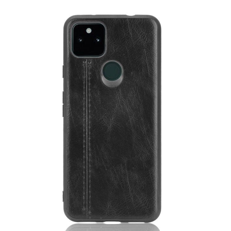 For Google Pixel 5a 5G Shockproof Sewing Cow Pattern Skin PC + PU + TPU Case
