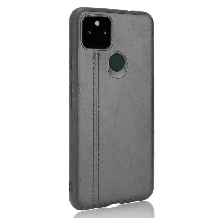 For Google Pixel 5a 5G Shockproof Sewing Cow Pattern Skin PC + PU + TPU Case