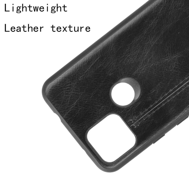 For Google Pixel 5a 5G Shockproof Sewing Cow Pattern Skin PC + PU + TPU Case