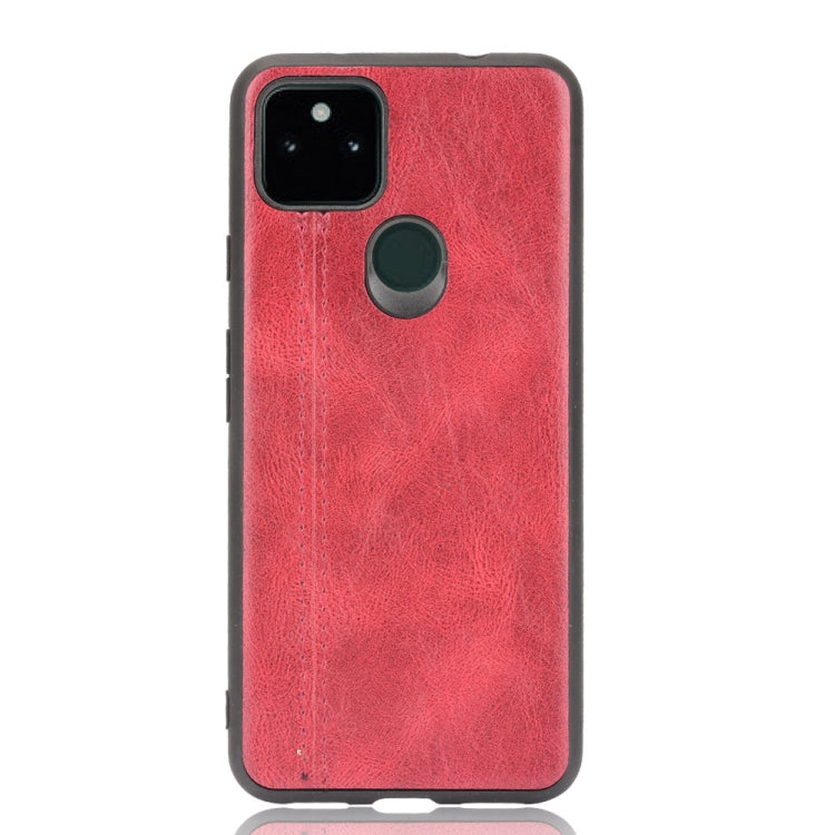 For Google Pixel 5a 5G Shockproof Sewing Cow Pattern Skin PC + PU + TPU Case