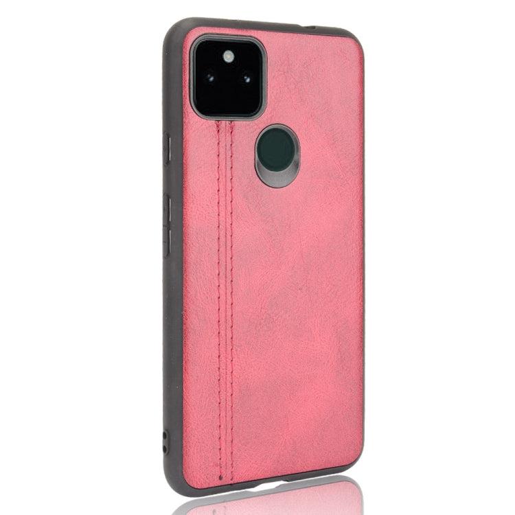 For Google Pixel 5a 5G Shockproof Sewing Cow Pattern Skin PC + PU + TPU Case