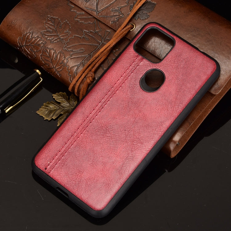 For Google Pixel 5a 5G Shockproof Sewing Cow Pattern Skin PC + PU + TPU Case