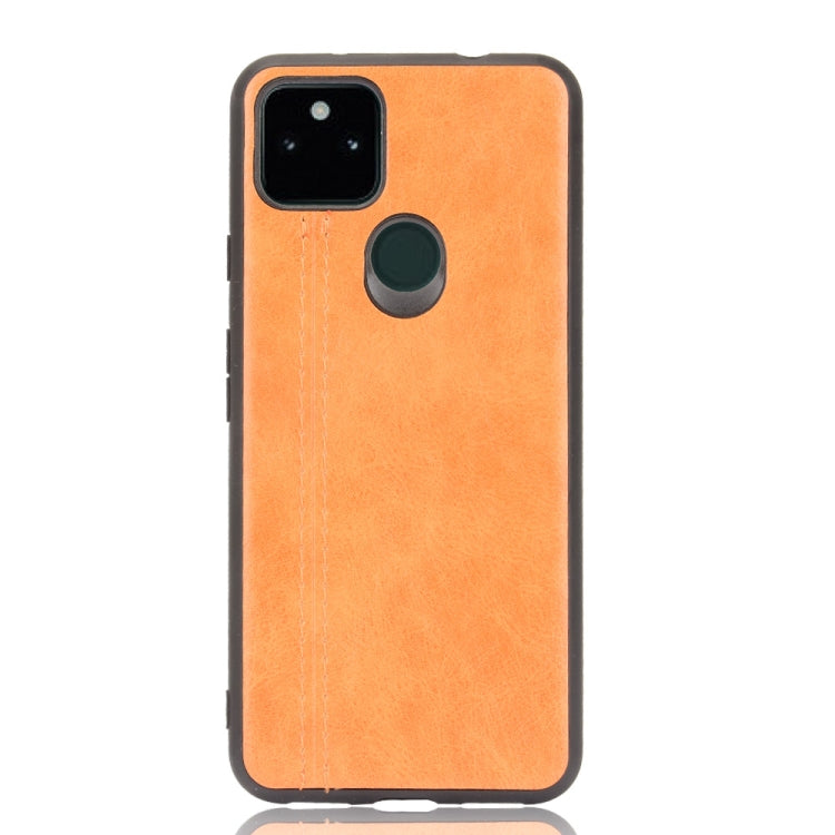 For Google Pixel 5a 5G Shockproof Sewing Cow Pattern Skin PC + PU + TPU Case