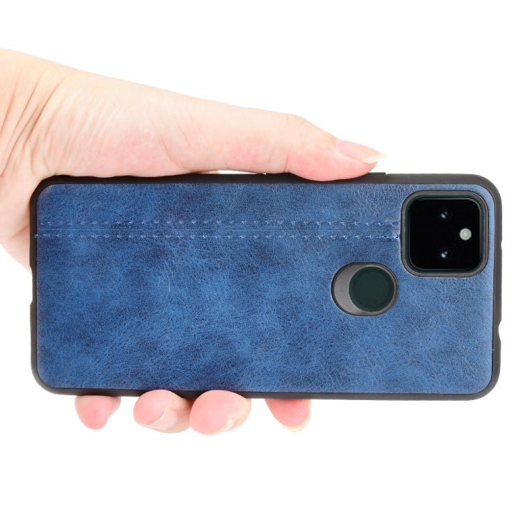 For Google Pixel 5a 5G Shockproof Sewing Cow Pattern Skin PC + PU + TPU Case