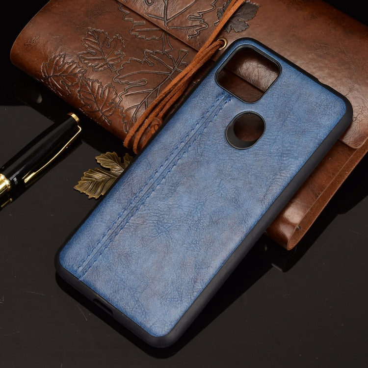 For Google Pixel 5a 5G Shockproof Sewing Cow Pattern Skin PC + PU + TPU Case