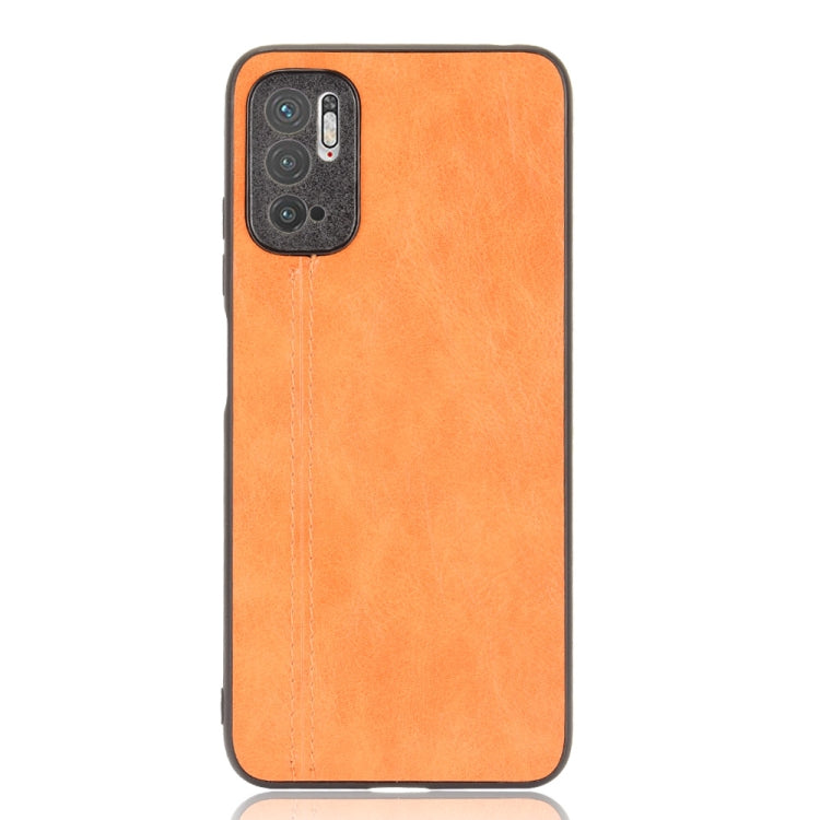 For Xiaomi Redmi Note 10T 5G / Note 10 5G Shockproof Sewing Cow Pattern Skin PC + PU + TPU Case