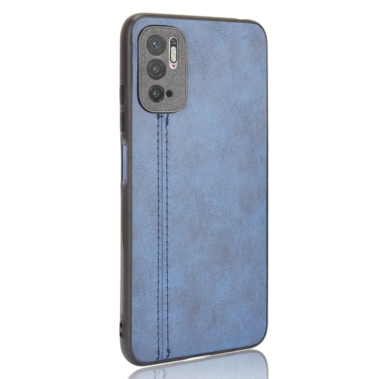 For Xiaomi Redmi Note 10T 5G / Note 10 5G Shockproof Sewing Cow Pattern Skin PC + PU + TPU Case