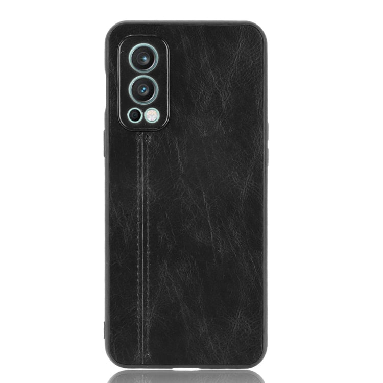 For OnePlus Nord 2 5G Shockproof Sewing Cow Pattern Skin PC + PU + TPU Case