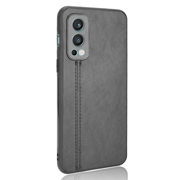 For OnePlus Nord 2 5G Shockproof Sewing Cow Pattern Skin PC + PU + TPU Case