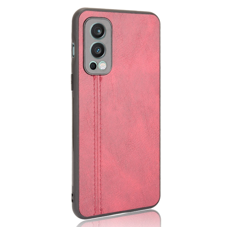 For OnePlus Nord 2 5G Shockproof Sewing Cow Pattern Skin PC + PU + TPU Case