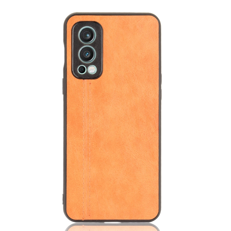 For OnePlus Nord 2 5G Shockproof Sewing Cow Pattern Skin PC + PU + TPU Case