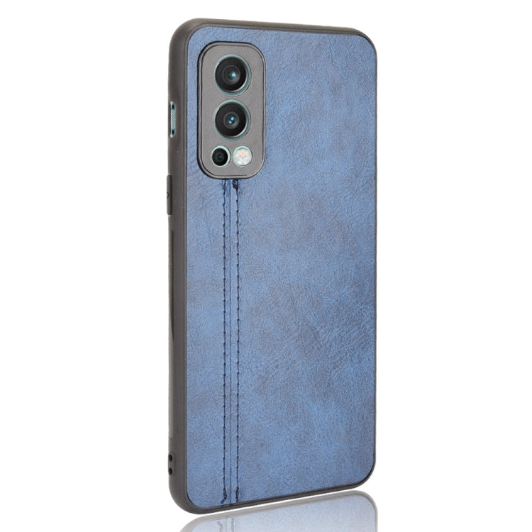 For OnePlus Nord 2 5G Shockproof Sewing Cow Pattern Skin PC + PU + TPU Case
