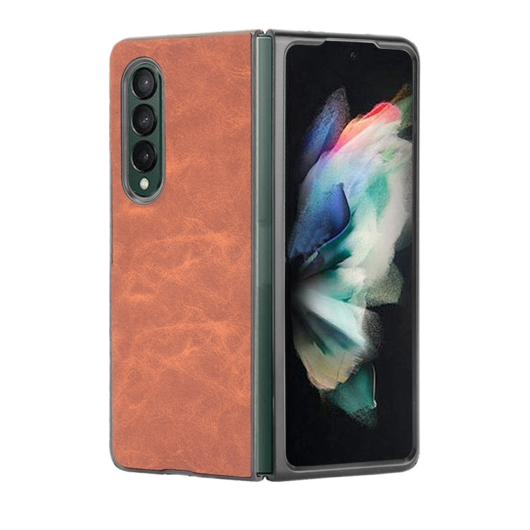 For Samsung Galaxy Z Fold3 5G Shockproof Sheep Skin PC + PU + TPU Case
