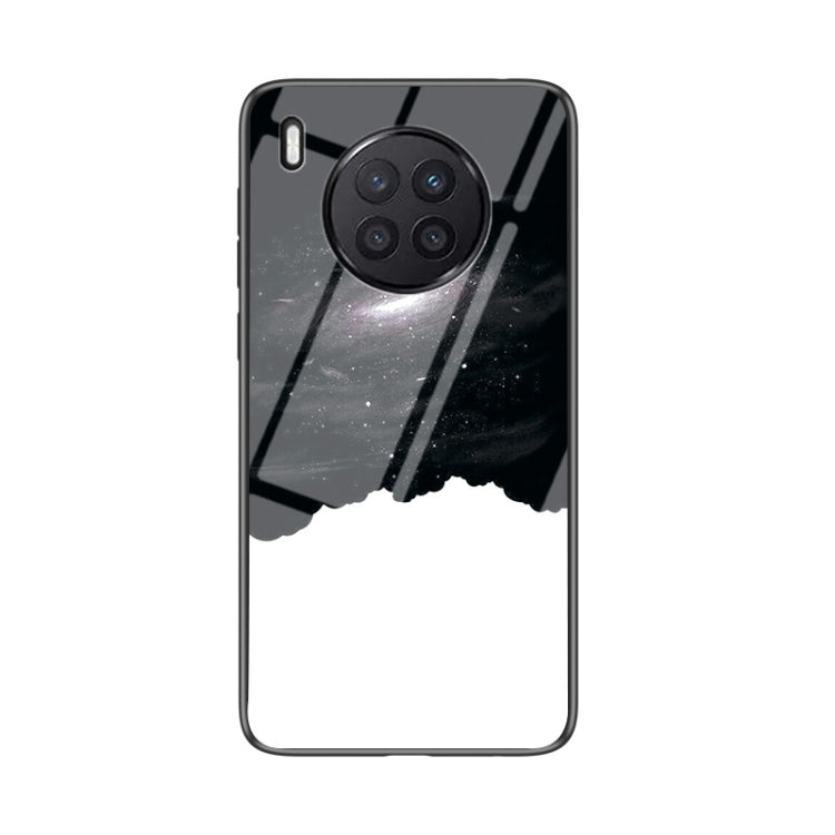 For Huawei Nova 8i Starry Sky Painted Tempered Glass TPU Shockproof Protective Case