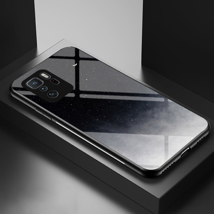 For Xiaomi Poco X3 GT Starry Sky Painted Tempered Glass TPU Shockproof Protective Case