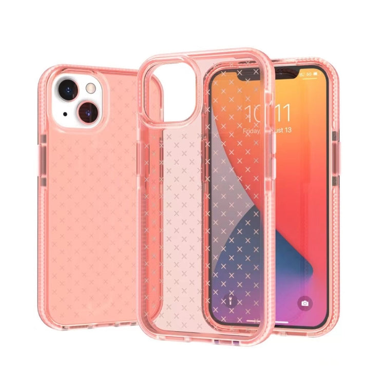 For iPhone 13 Check Pattern Two-color TPU Protective Case