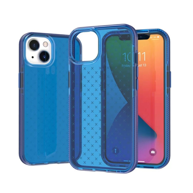 For iPhone 13 Check Pattern Two-color TPU Protective Case