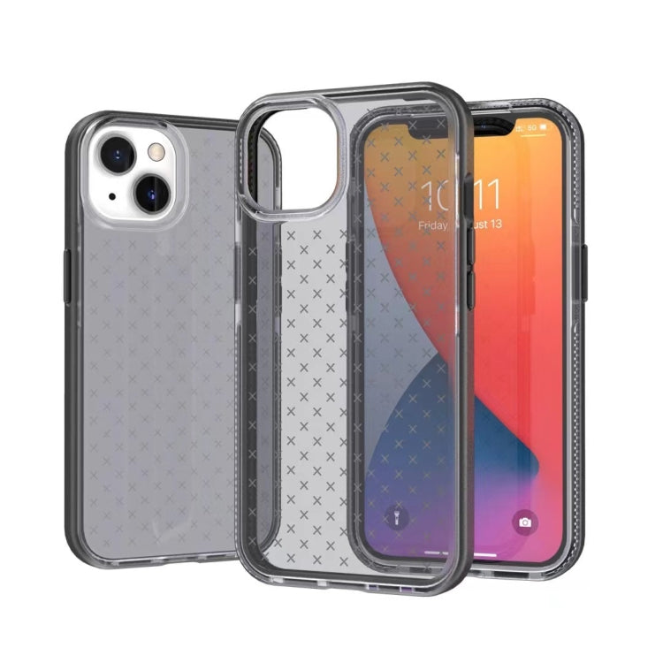 For iPhone 13 Pro Max Check Pattern Two-color TPU Protective Case