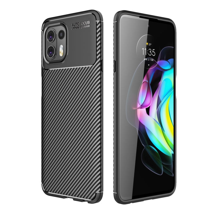 For Motorola Moto Edge 20 Lite Carbon Fiber Texture Shockproof TPU Case