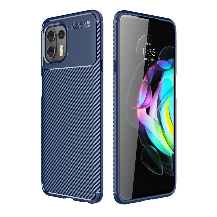 For Motorola Moto Edge 20 Lite Carbon Fiber Texture Shockproof TPU Case