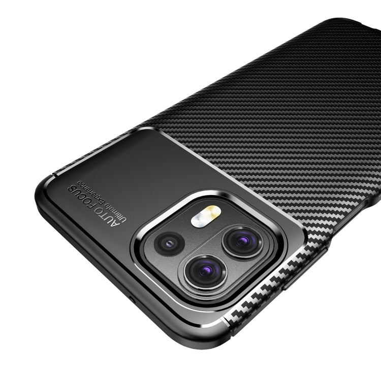 For Motorola Moto Edge 20 Lite Carbon Fiber Texture Shockproof TPU Case