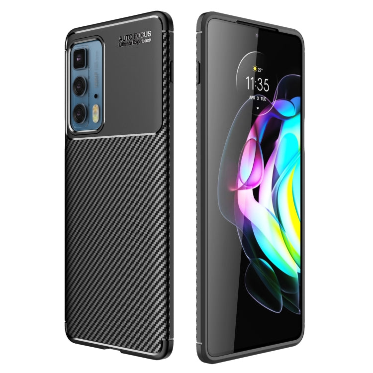 For Motorola Moto Edge 20 Pro Carbon Fiber Texture Shockproof TPU Case