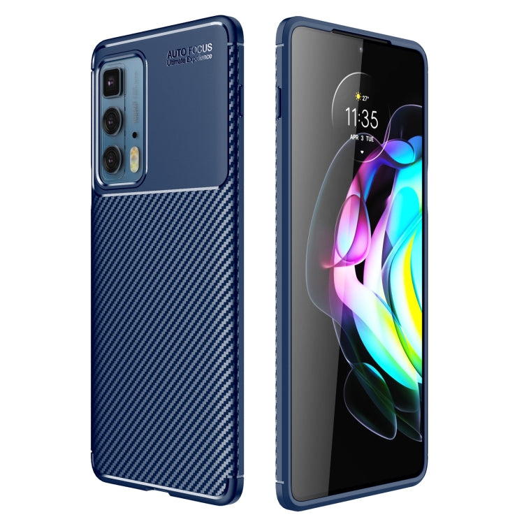 For Motorola Moto Edge 20 Pro Carbon Fiber Texture Shockproof TPU Case