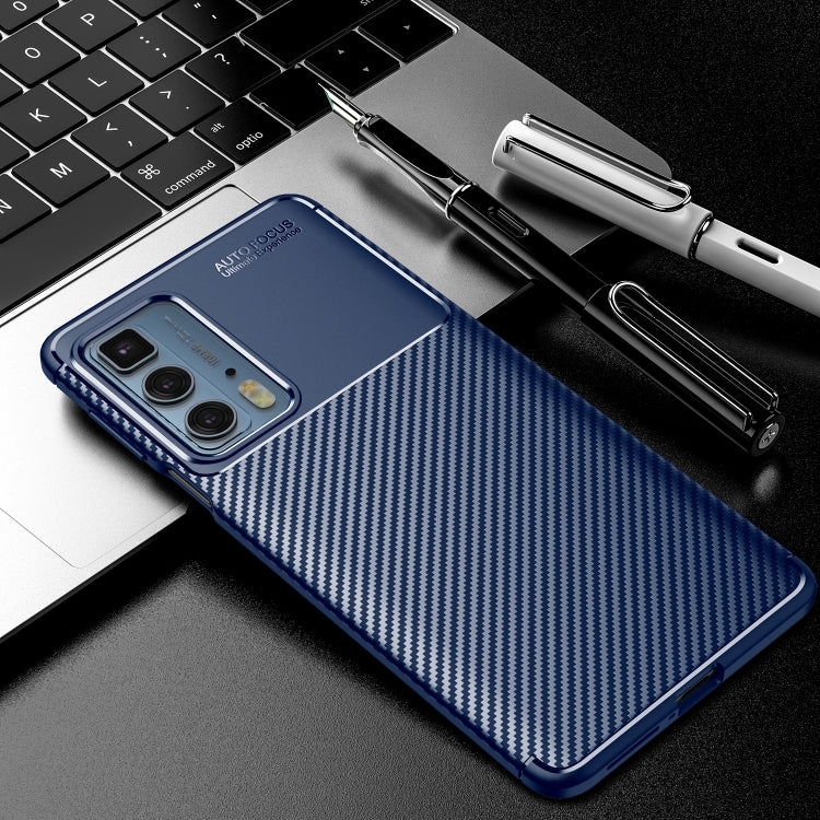 For Motorola Moto Edge 20 Pro Carbon Fiber Texture Shockproof TPU Case