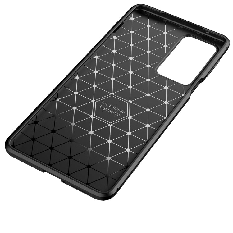 For Motorola Moto Edge 20 Pro Carbon Fiber Texture Shockproof TPU Case