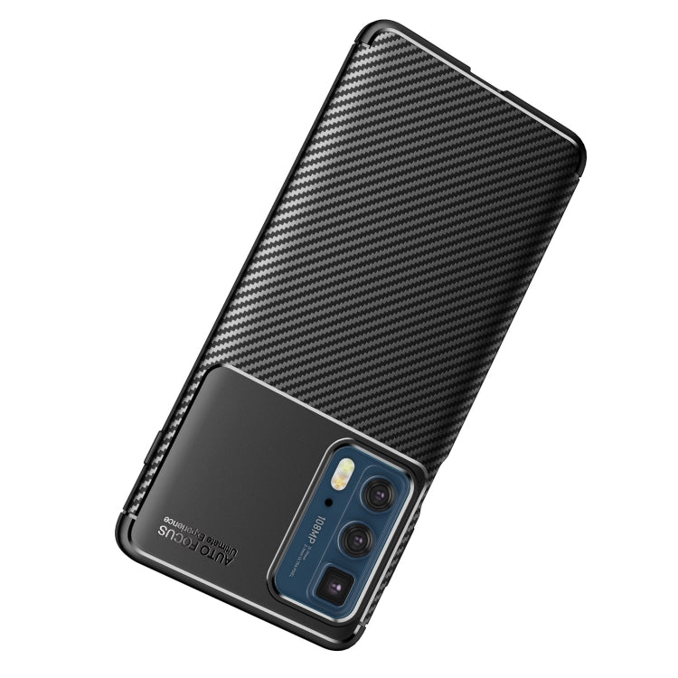 For Motorola Moto Edge 20 Pro Carbon Fiber Texture Shockproof TPU Case