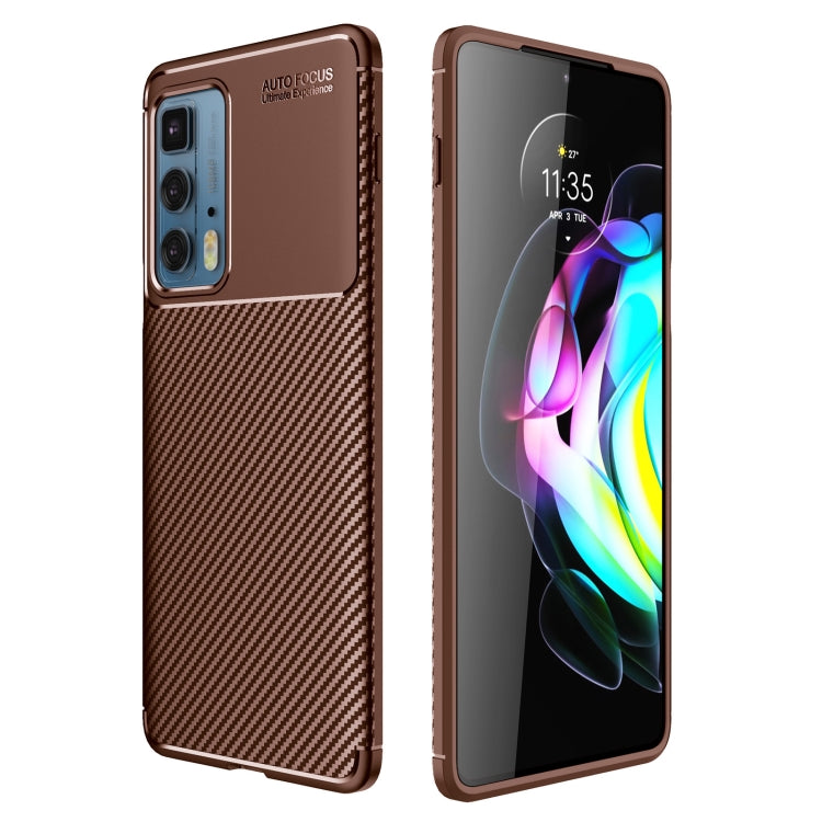 For Motorola Moto Edge 20 Pro Carbon Fiber Texture Shockproof TPU Case