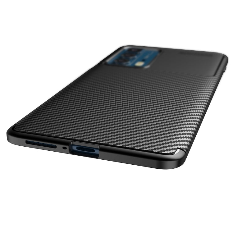 For Motorola Moto Edge 20 Pro Carbon Fiber Texture Shockproof TPU Case