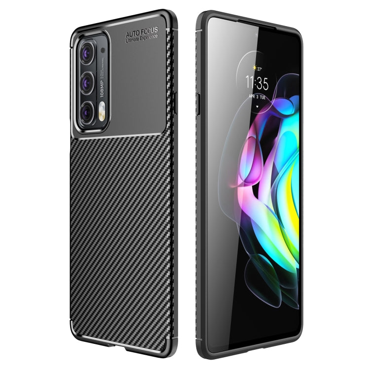 For Motorola Moto Edge 20 Carbon Fiber Texture Shockproof TPU Case