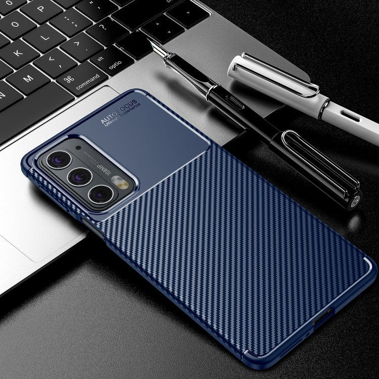 For Motorola Moto Edge 20 Carbon Fiber Texture Shockproof TPU Case