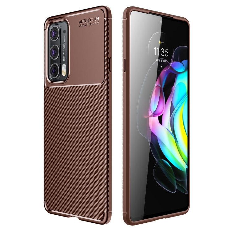 For Motorola Moto Edge 20 Carbon Fiber Texture Shockproof TPU Case