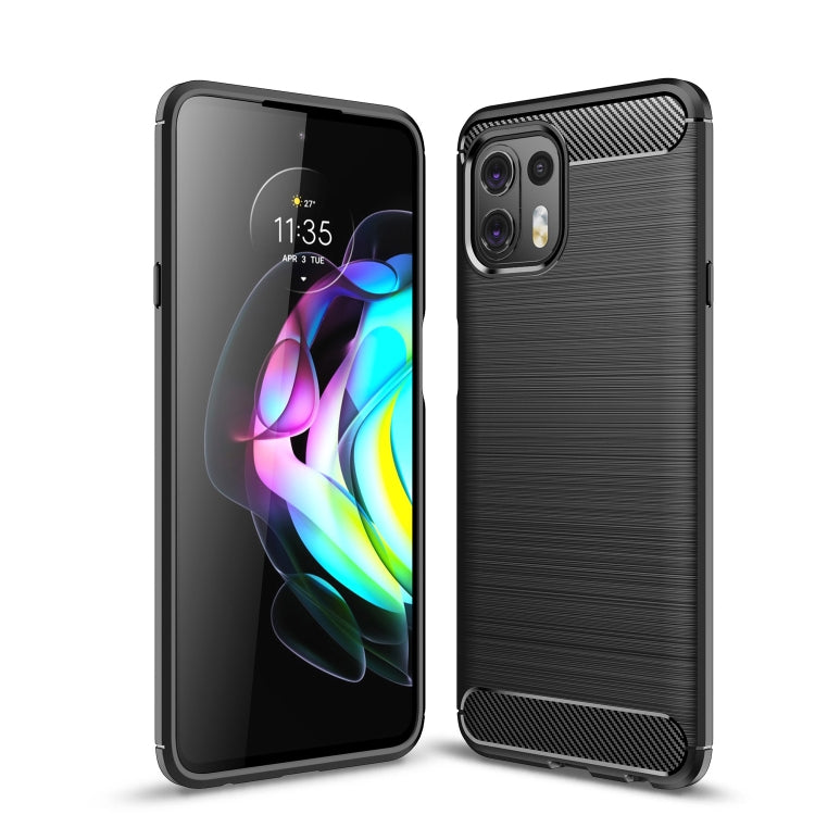 For Motorola Moto Edge 20 Lite Brushed Texture Carbon Fiber TPU Case