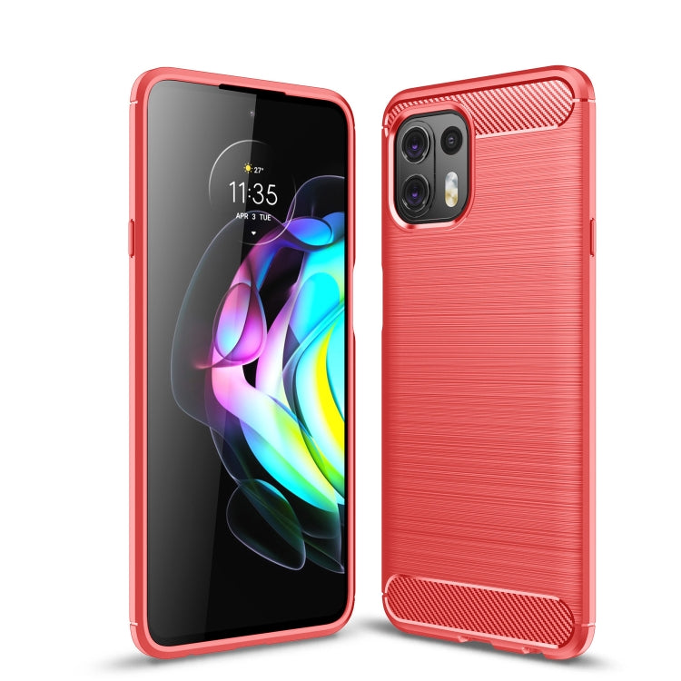 For Motorola Moto Edge 20 Lite Brushed Texture Carbon Fiber TPU Case