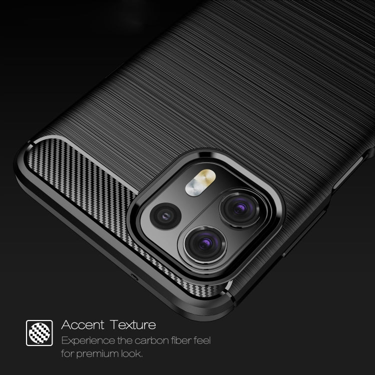 For Motorola Moto Edge 20 Lite Brushed Texture Carbon Fiber TPU Case