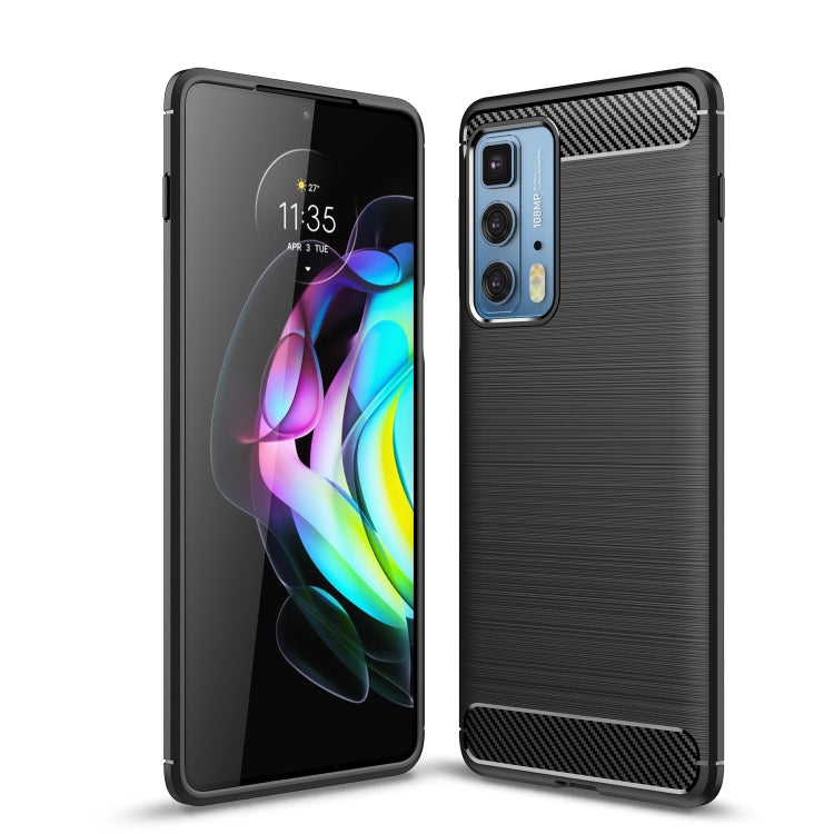 For Motorola Moto Edge 20 Pro Brushed Texture Carbon Fiber TPU Case