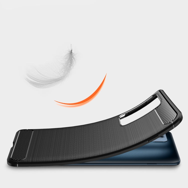 For Motorola Moto Edge 20 Pro Brushed Texture Carbon Fiber TPU Case