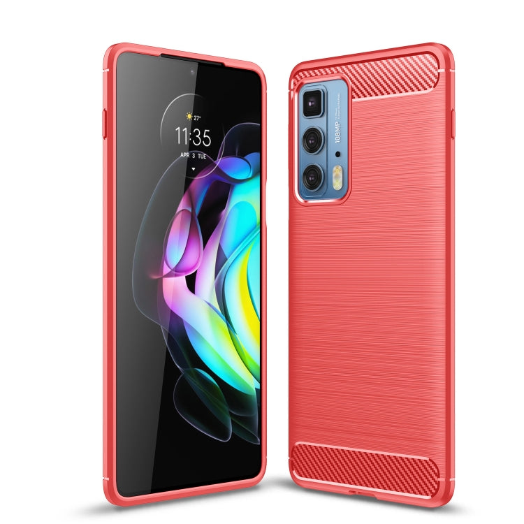 For Motorola Moto Edge 20 Pro Brushed Texture Carbon Fiber TPU Case