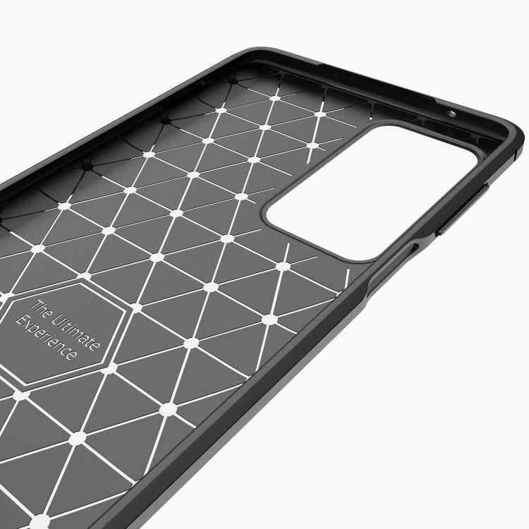 For Motorola Moto Edge 20 Pro Brushed Texture Carbon Fiber TPU Case