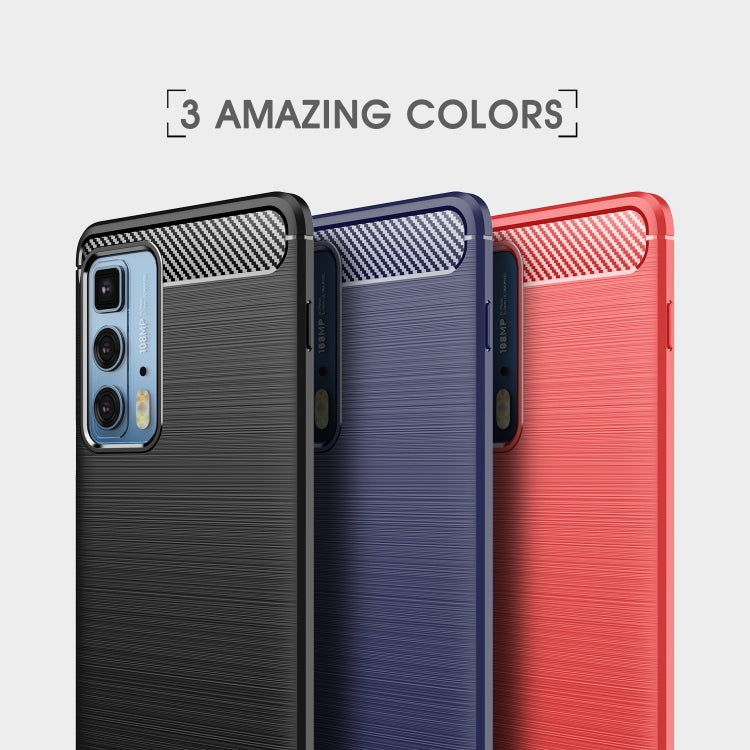 For Motorola Moto Edge 20 Pro Brushed Texture Carbon Fiber TPU Case