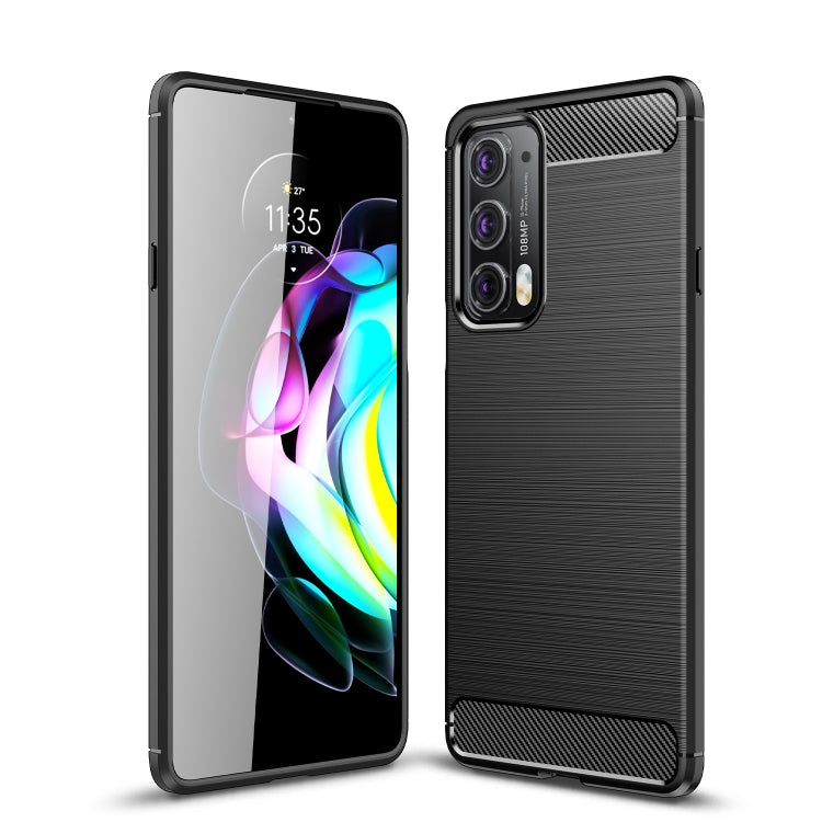 For Motorola Moto Edge 20 Brushed Texture Carbon Fiber TPU Case