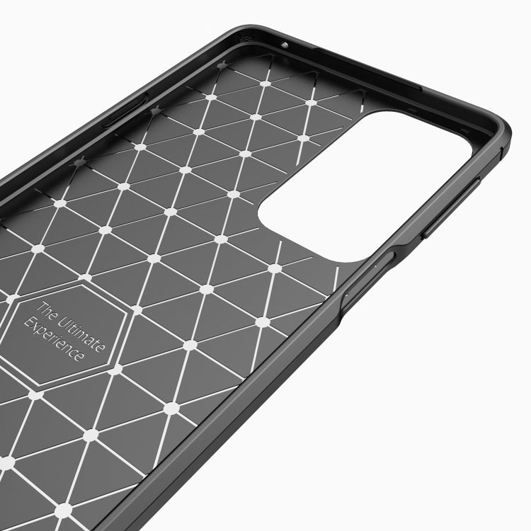 For Motorola Moto Edge 20 Brushed Texture Carbon Fiber TPU Case