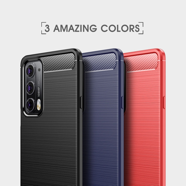 For Motorola Moto Edge 20 Brushed Texture Carbon Fiber TPU Case
