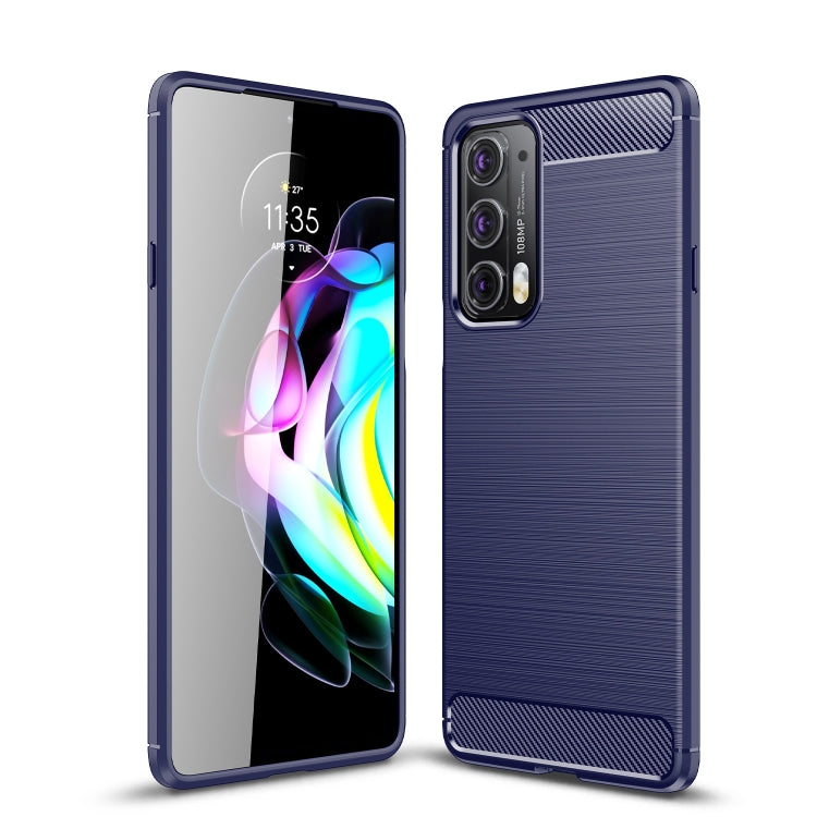 For Motorola Moto Edge 20 Brushed Texture Carbon Fiber TPU Case