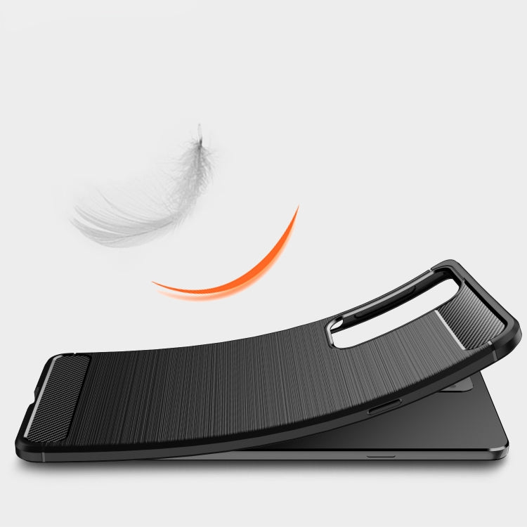 For Motorola Moto Edge 20 Brushed Texture Carbon Fiber TPU Case