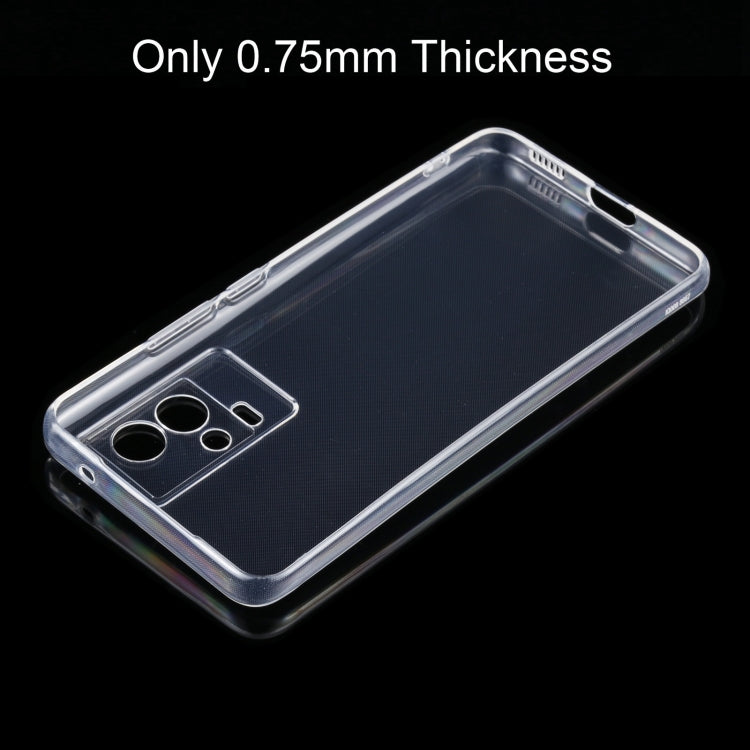For vivo iQOO 8 0.75mm Ultra-thin Transparent TPU Soft Protective Case