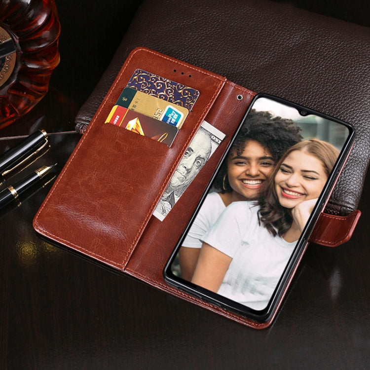 idewei Crazy Horse Texture Horizontal Flip Leather Case with Holder & Card Slots & Wallet For Doogee N40 Pro